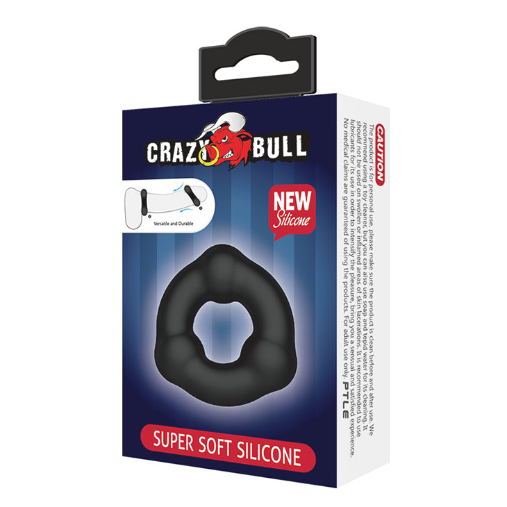 CRAZY BULL Beaded Cock Ring - Black Cock Ring