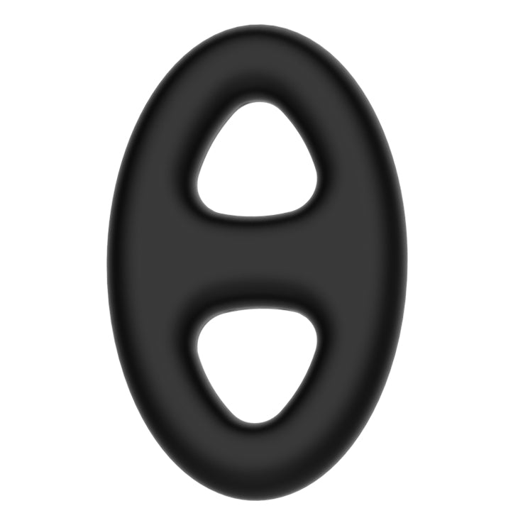 CRAZY BULL Oval Cock & Ball Ring - Black Cock & Ball Ring