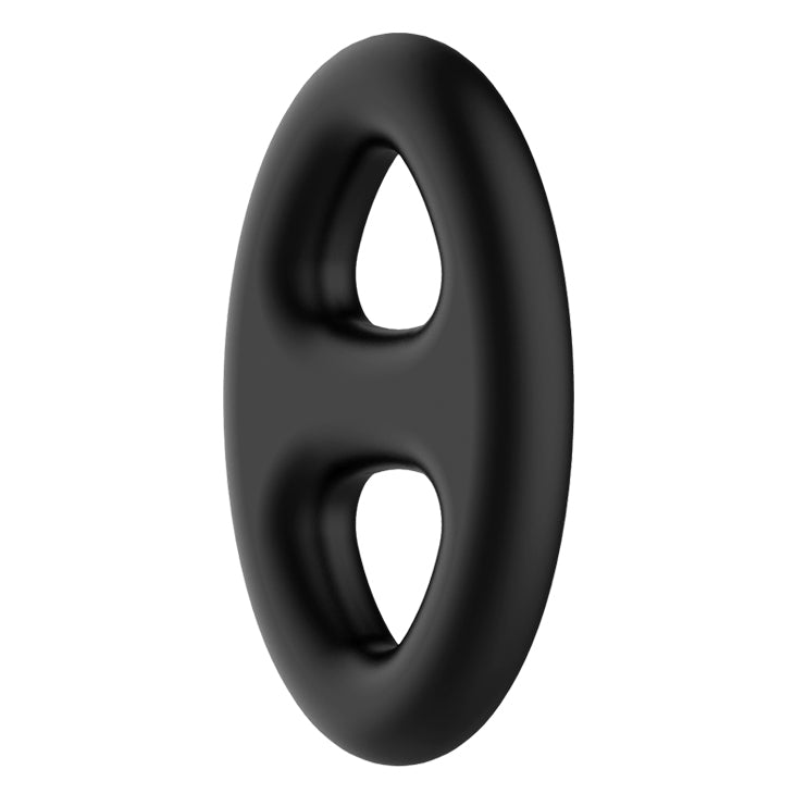 CRAZY BULL Oval Cock & Ball Ring - Black Cock & Ball Ring