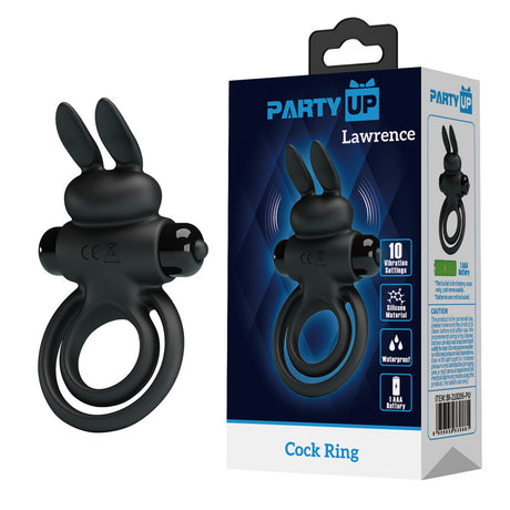 Party Up LAWRENCE Vibrating Cock Ring - Black