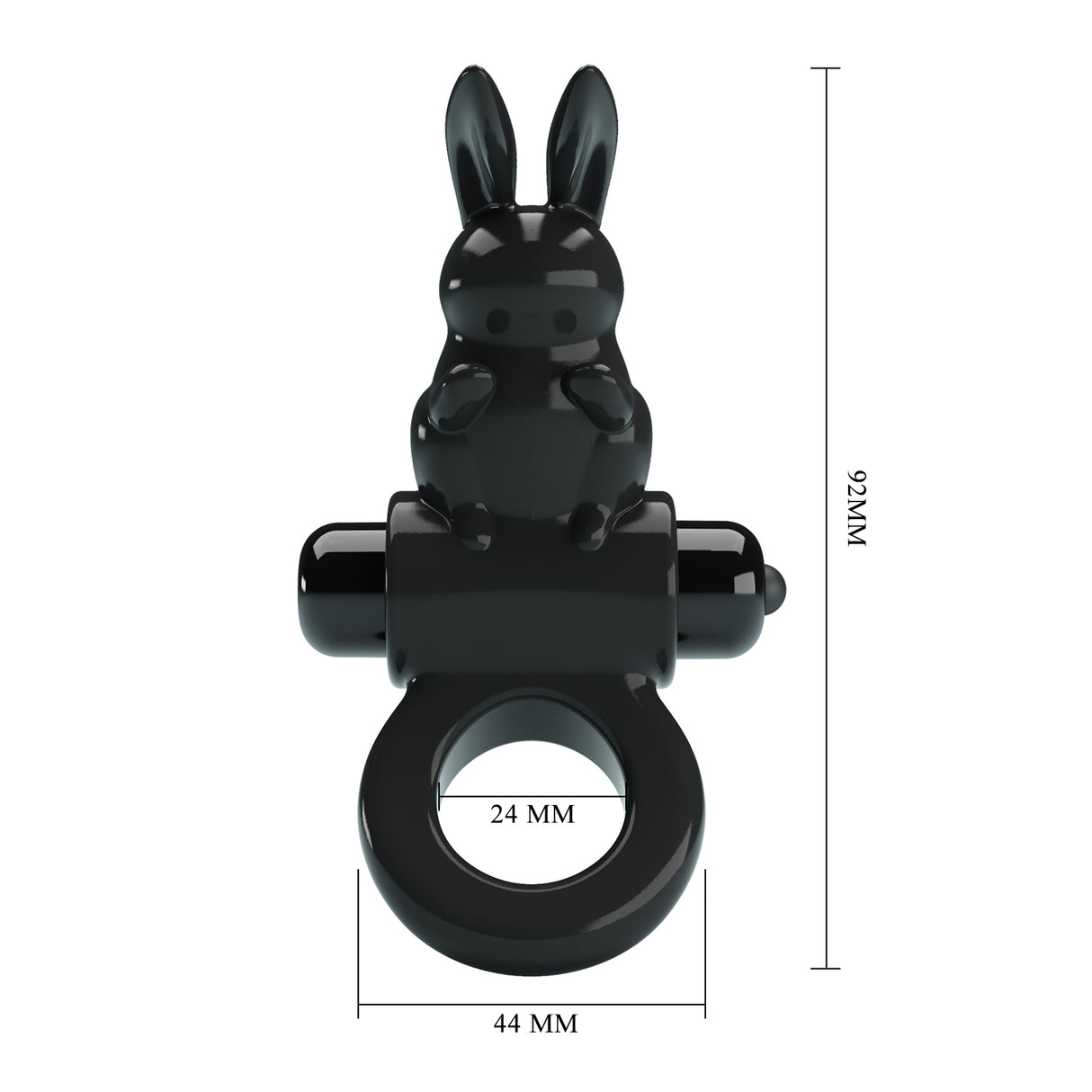 Party Up LEO Vibrating Cock Ring - Black