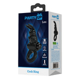 Party Up LEO Vibrating Cock Ring - Black