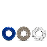 Stay Hard Triple Stretch - Coloured Cock Rings - Set of 3