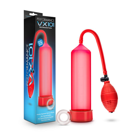 Performance VX101 Male Enhancement Pump - Red Penis Pump - Naughty by Nature Adult Store