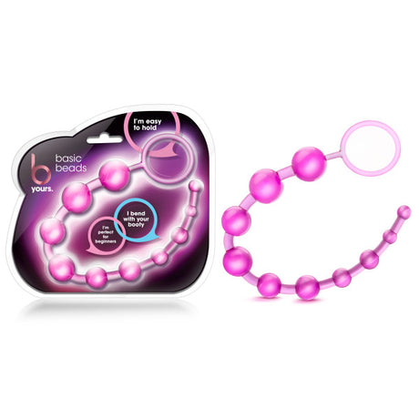 B Yours - Basic Beads - Pink 32 cm (12.75'') Anal Beads - Naughty by Nature Adult Store