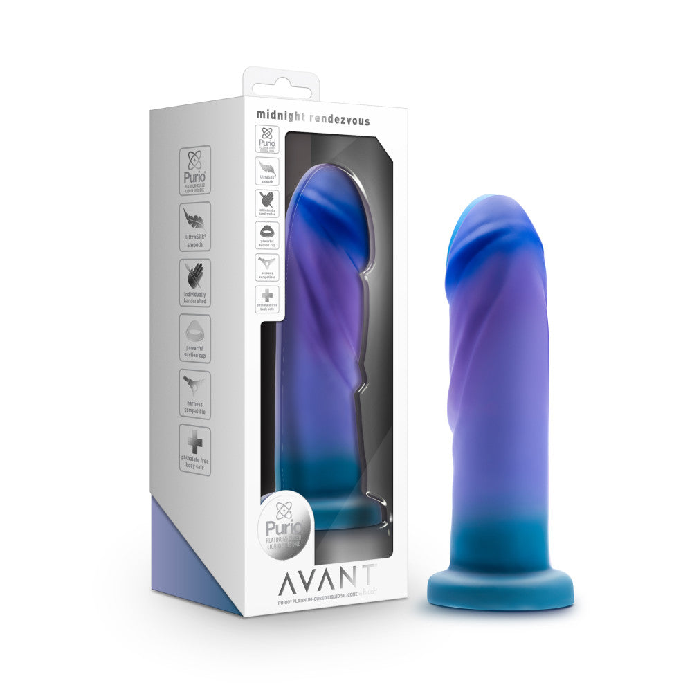 Avant - Midnight Rendezvous - Ocean Blue 19 cm Dildo - Naughty by Nature Adult Store