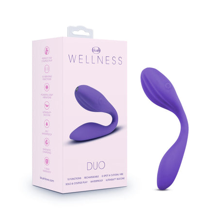Wellness Duo - Purple - Purple USB Rechargeable Couples Vibrator - Naughty by Nature Adult Store