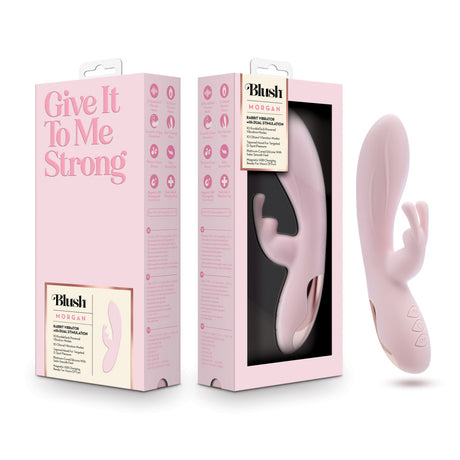 Blush - Morgan - Pink 19.7 cm USB Rechargeable Rabbit Vibrator - Naughty by Nature Adult Store