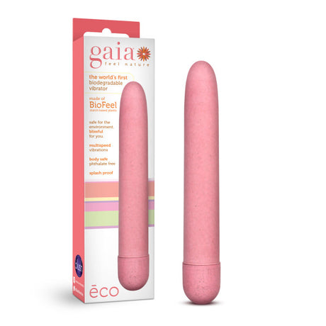 Gaia - Eco - Coral Pink 17.8 cm (7'') Vibrator - Naughty by Nature Adult Store