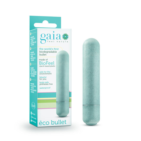 Gaia Eco Bullet - Aqua Blue 8.9 cm (3.5'') Bullet - Naughty by Nature Adult Store