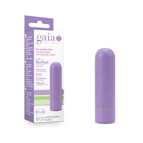 Gaia Eco Rechargeable Bullet - Lilac Purple USB Rechargeable Bullet - Naughty by Nature Adult Store