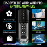 M For Men - Whirlwind Pro - Clear USB Rechargeable Rotating & Sucking Auto Stroker - Naughty by Nature Adult Store