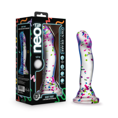 Neo Elite Glow Hanky Panky - Glow In Dark Clear 19 cm Dong - Naughty by Nature Adult Store
