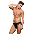 ENVY Modern Fishnet Open Back Brief - S/M - Black - S/M Size - Naughty by Nature Adult Store