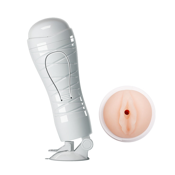 CRAZY BULL FLORA Vibrating Stroker - Flesh Squeezeable Vagina
