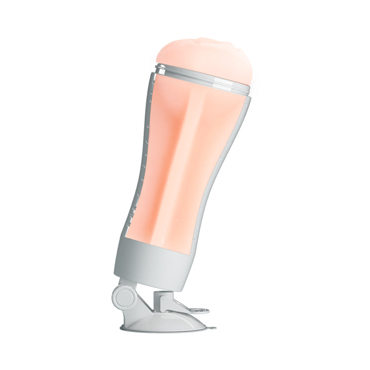 CRAZY BULL FLORA Vibrating Stroker - Flesh Squeezeable Vagina