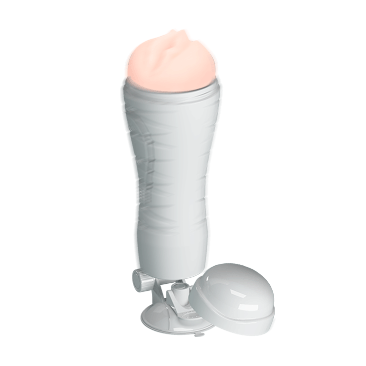 CRAZY BULL FLORA Vibrating Stroker - Flesh Squeezeable Vagina