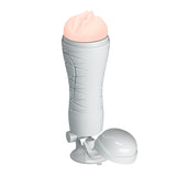 CRAZY BULL FLORA Vibrating Stroker - Flesh Squeezeable Vagina