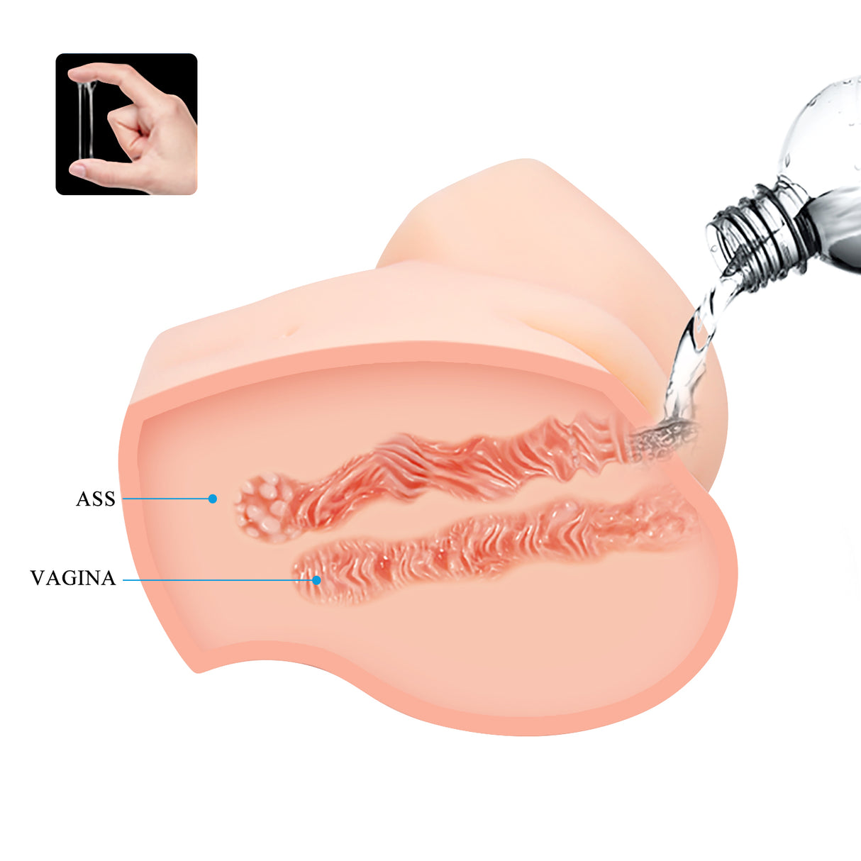 CRAZY BULL VERONICA Vibrating Torso - Flesh