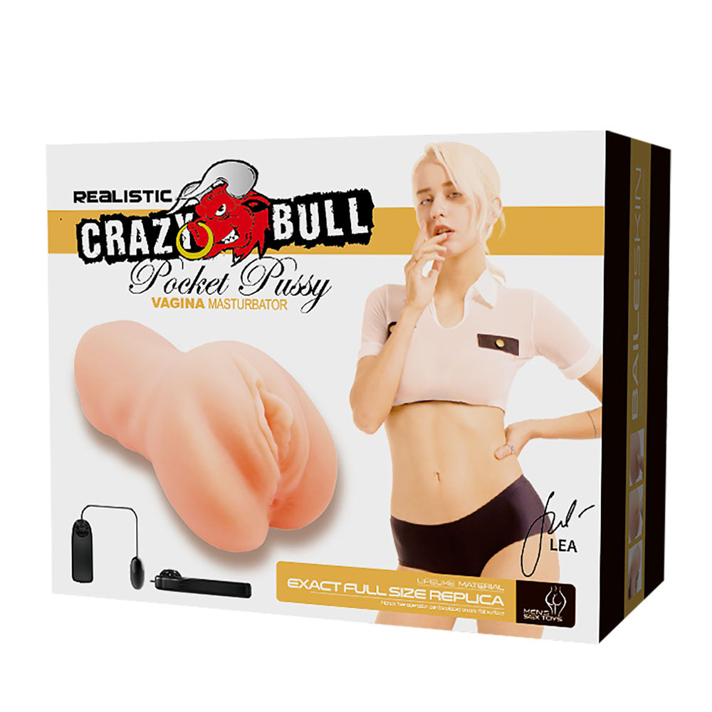 CRAZY BULL LEA Vibrating Vagina Stroker - Flesh