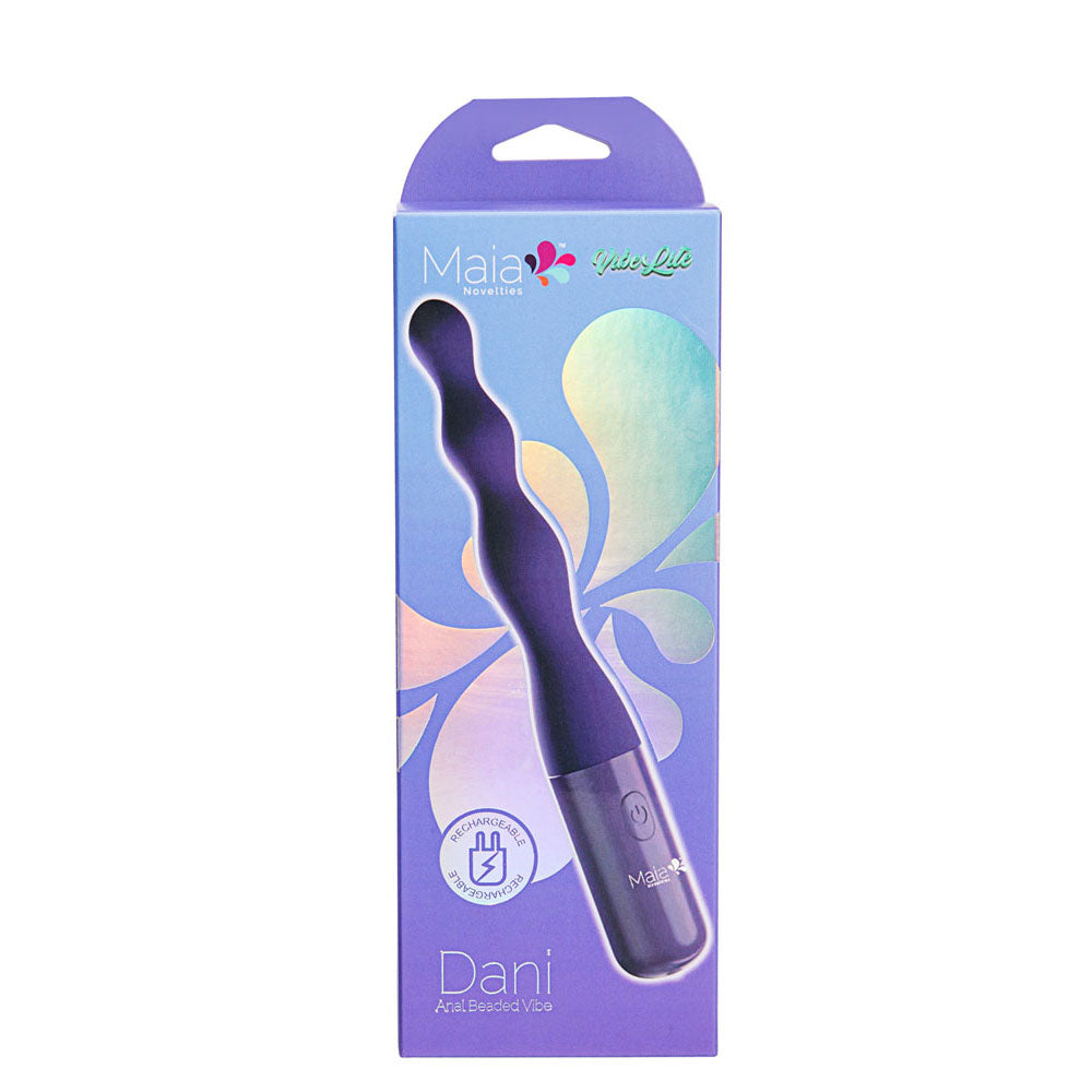 Maia DANI - Purple Rechargeable Beaded Vibrator - Naughty by Nature Adult Store