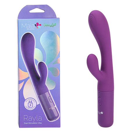 Maia RAYLA - Purple 17.8 cm USB Rechargeable Rabbit Vibrator - Naughty by Nature Adult Store