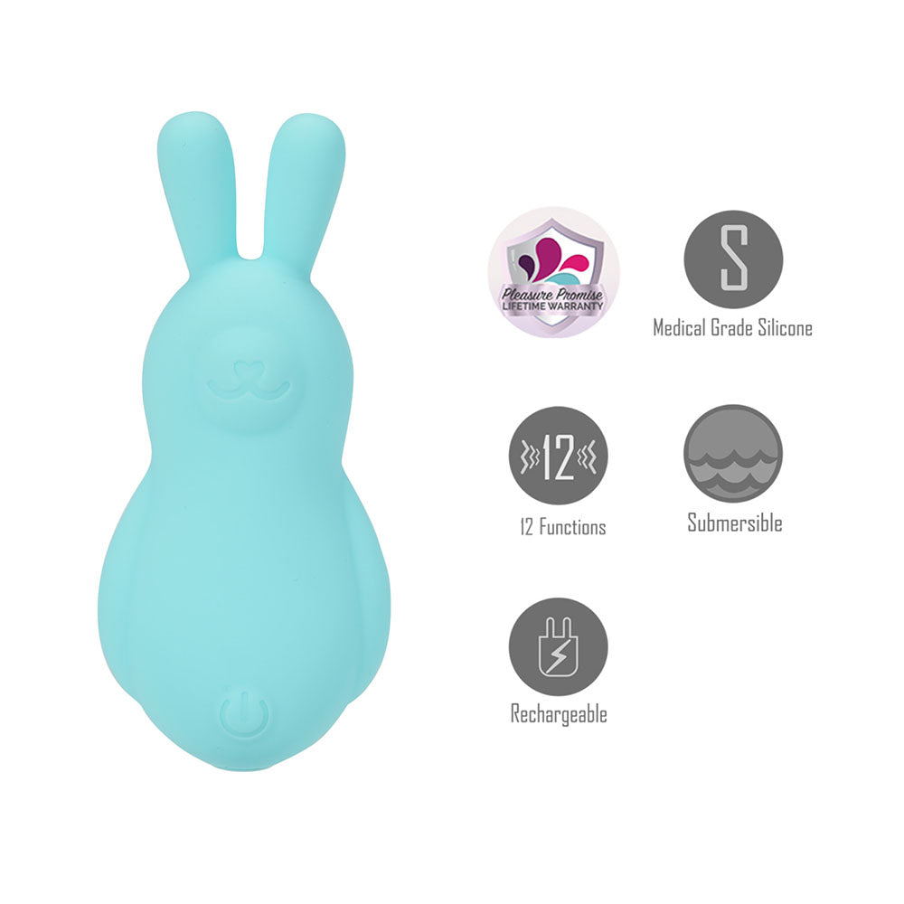Maia BRI - Teal Vibrating Bunny Bullet
