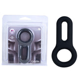 Maia Gavin Black Silicone Adjustable Cock and Balls Ring