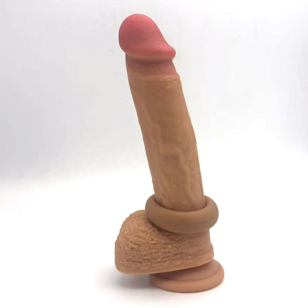 Maia Gunner Caramel Tan Brown Silicone Cock Ring For Men