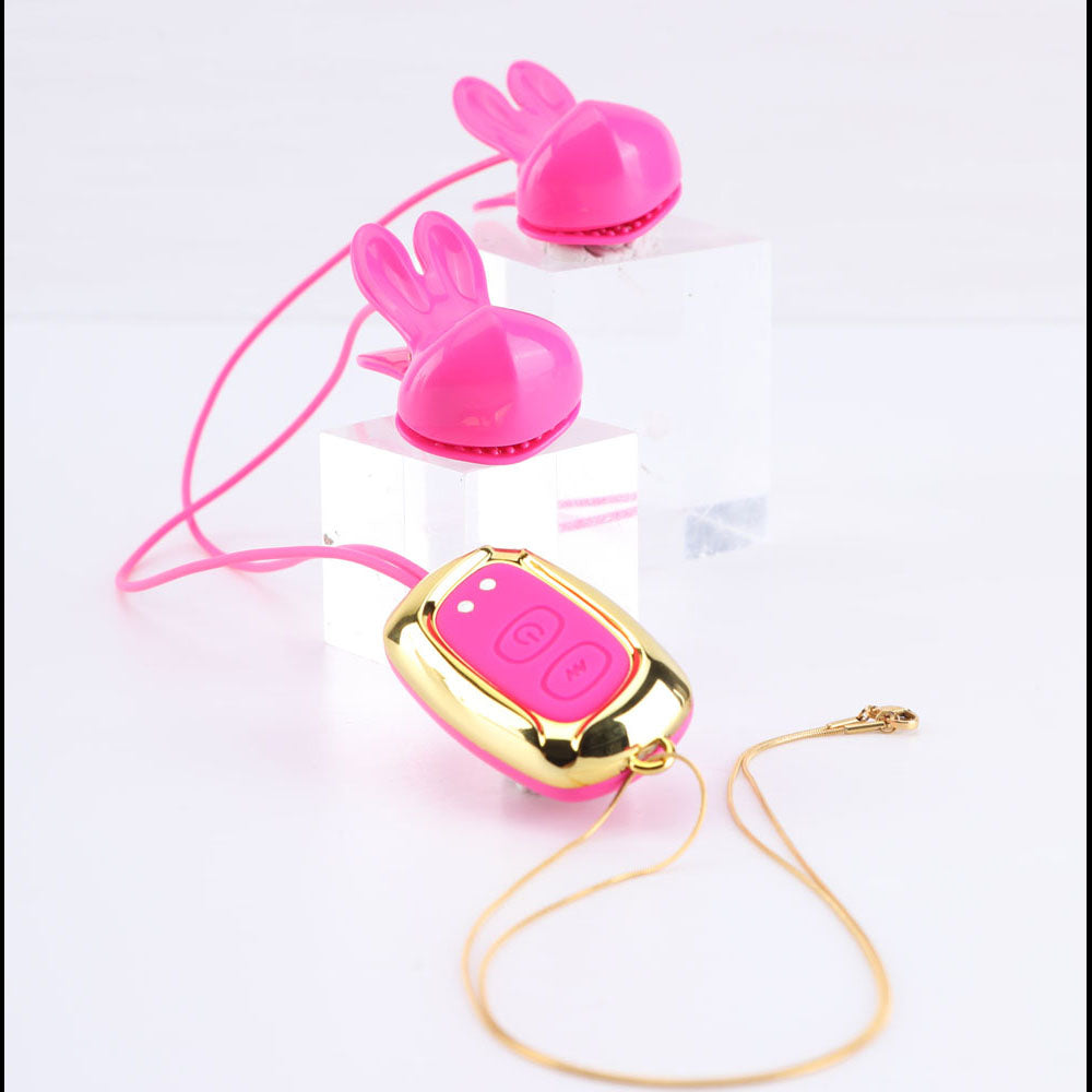 Maia MOLLI - Pink Vibrating Nipple Clamps & Necklace