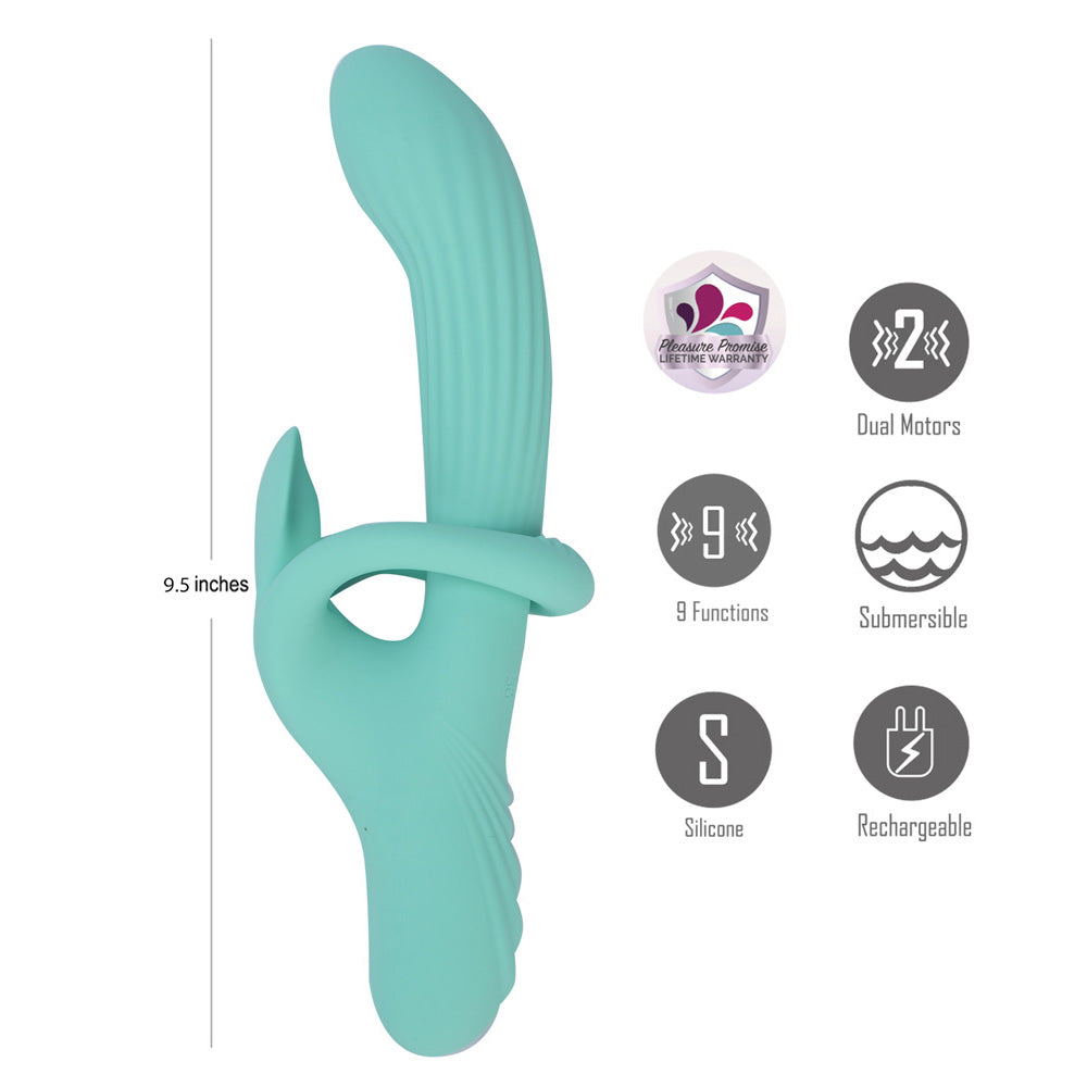 Maia Tenley Mint Green Gyrating Rabbit Vibrator