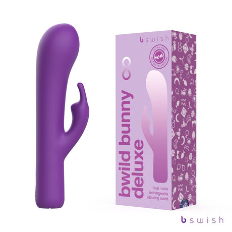Bwild Bunny Infinite Deluxe - Purple - Purple 19.3 cm USB Rechargeable Rabbit Vibrator - Naughty by Nature Adult Store