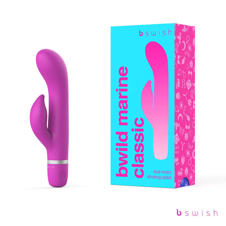 Bwild Classic Marine - Cerise - Cerise 15.2 cm Rabbit Vibrator - Naughty by Nature Adult Store