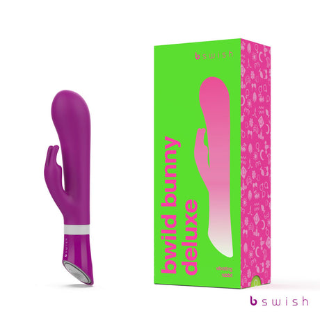 Bwild Deluxe Bunny - Raspberry - Raspberry 19.3 cm (7.5'') Rabbit Vibrator - Naughty by Nature Adult Store