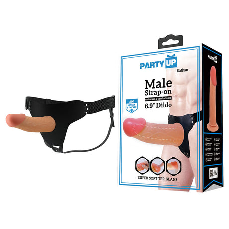 Party Up NATHAN Strap-On - Flesh 17.5 cm