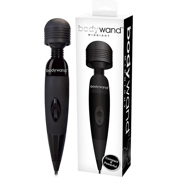 Bodywand Midnight - Black Mains Powered Massage Wand - Naughty by Nature Adult Store