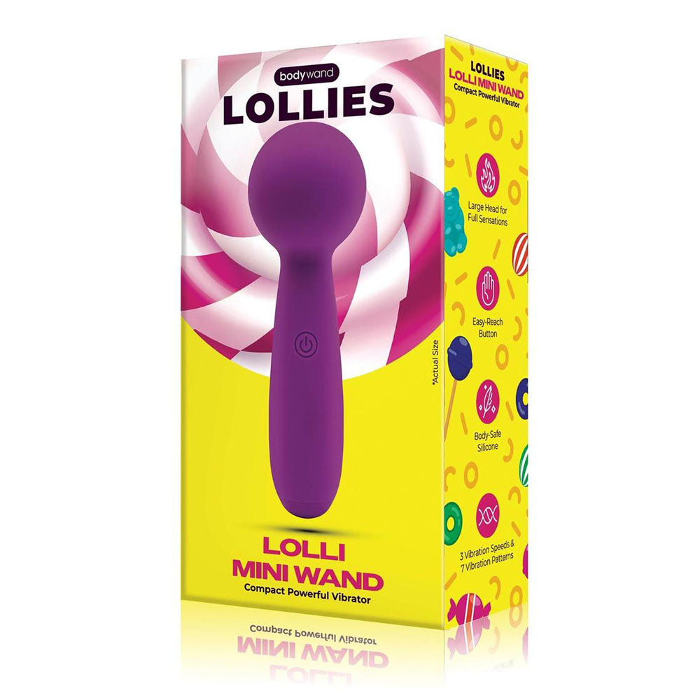Bodywand Lolli Mini Wand - Purple - Purple 11 cm USB Rechargeable Mini Massage Wand - Naughty by Nature Adult Store