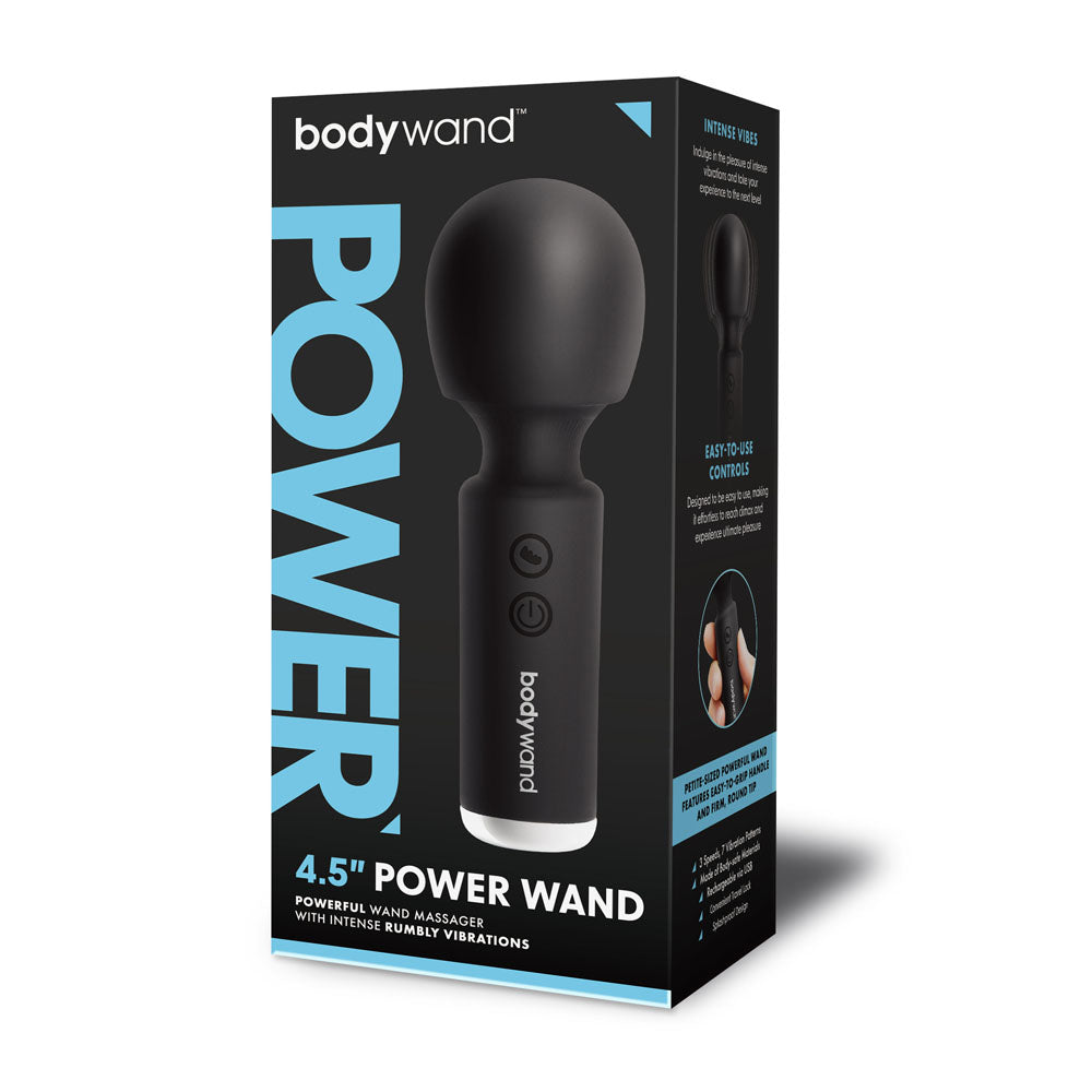 Bodywand 4.5'' Power Wand - Black 11.4 cm USB Rechargeable Massager Wand - Naughty by Nature Adult Store