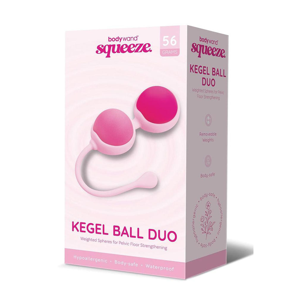 Bodywand Squeeze Kegel Ball Duo - Pink Weighted Kegel Balls - Naughty by Nature Adult Store