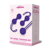 Bodywand Squeeze 3pc Kegel Training Set - Purple Weighted Kegel Ball Set - 3 Piece Kit - Naughty by Nature Adult Store