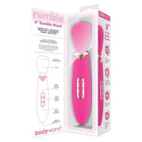 BodyWand Rumble Wand 8 Inch Hot Pink Silicone USB Rechargeable Massage Wand for Deep Rumbling Stimulation