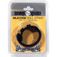 Boneyard Silicone Ball Strap Black - Black 3-Snap 4 cm Adjustable Ball Stretcher Ring - Naughty by Nature Adult Store