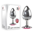 Adam & Eve Pink Gem Anal Plug - Large - Silver Large cm Metal Butt Plug with Pink Gem - Naughty by Nature Adult Store