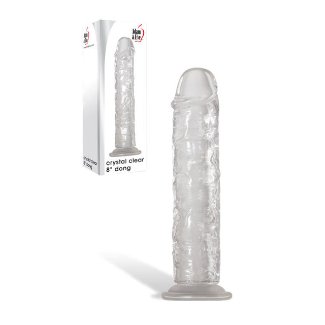 Adam & Eve Crystal Clear 8'' Dong - Clear 20.3 cm Dong - Naughty by Nature Adult Store