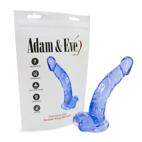 Adam & Eve Cool Curve Jelly Dong - Clear 21.6 cm Dong - Naughty by Nature Adult Store