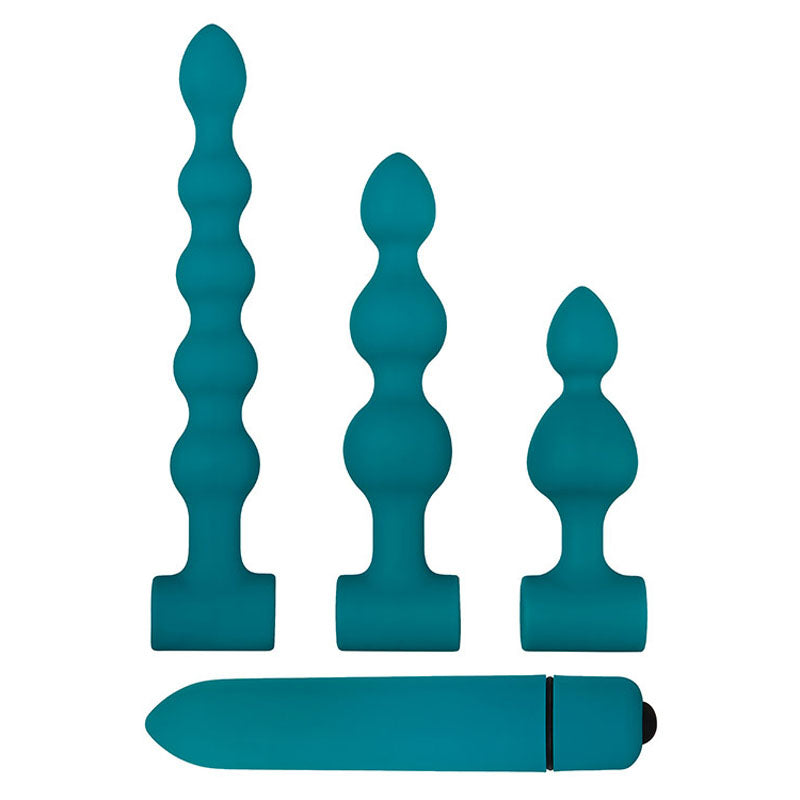 Adam & Eve Vibrating Bumpy Bead Set - Green Vibrating - Naughty by Nature Adult Store