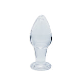 Clarity - Utopian Bud - Clear 8.9 cm Glass Butt Plug