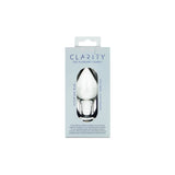 Clarity - Utopian Bud - Clear 8.9 cm Glass Butt Plug