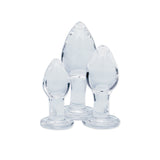 Clarity - Utopian Trinity Glass Butt Plugs - Set of 3 Sizes