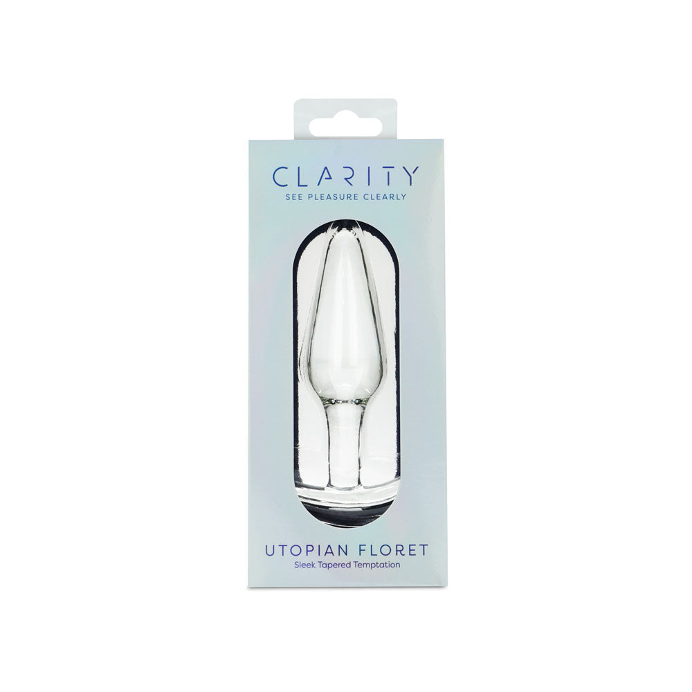Clarity - Utopian Floret - Clear 11 cm Glass Butt Plug